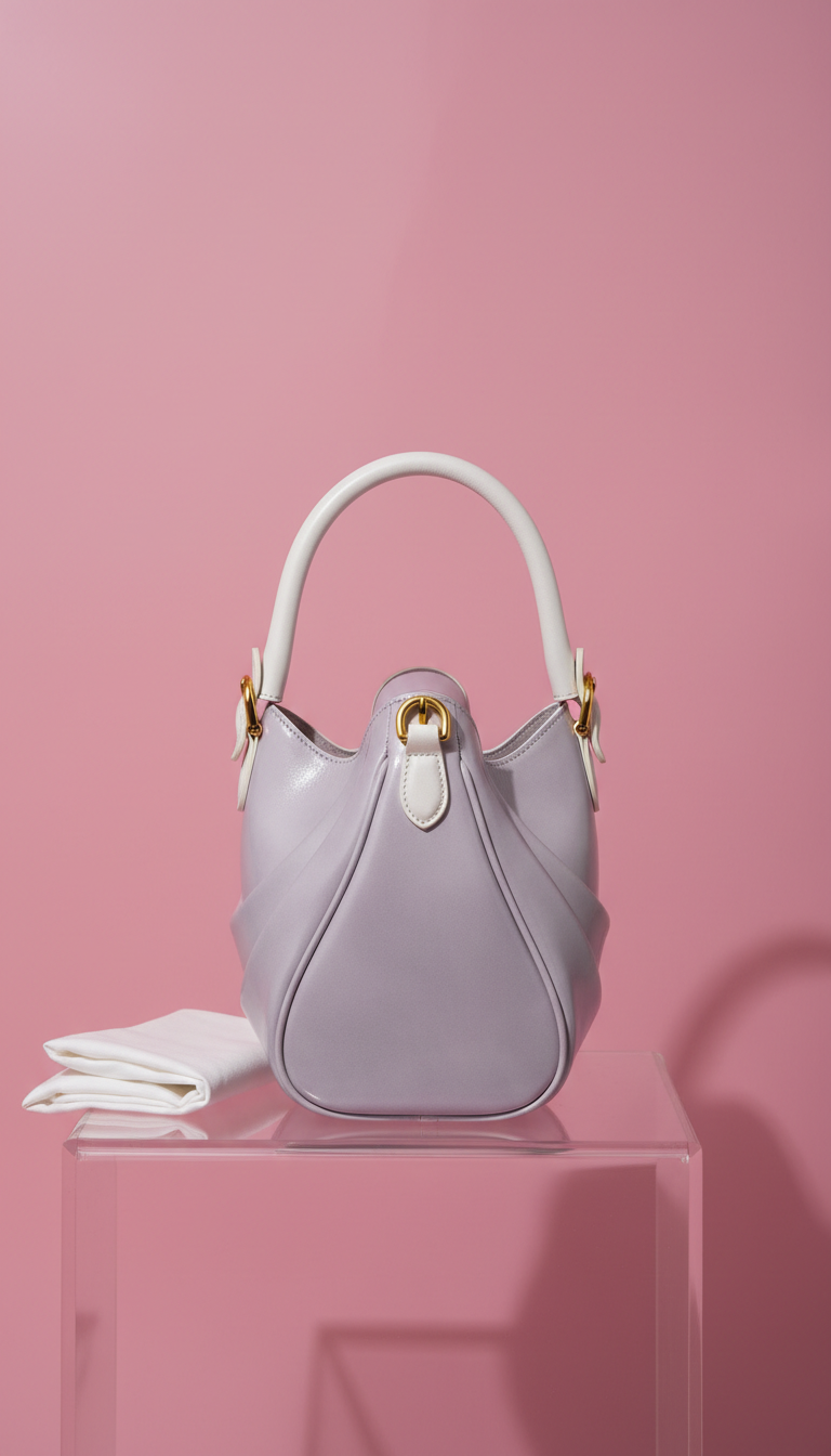 Lavender Mist Sea-Inspired Saddle Bag